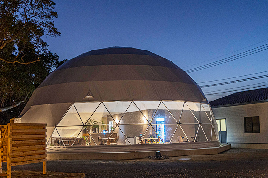 the largest dome tent in Japan